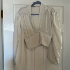 Blouse cropped white